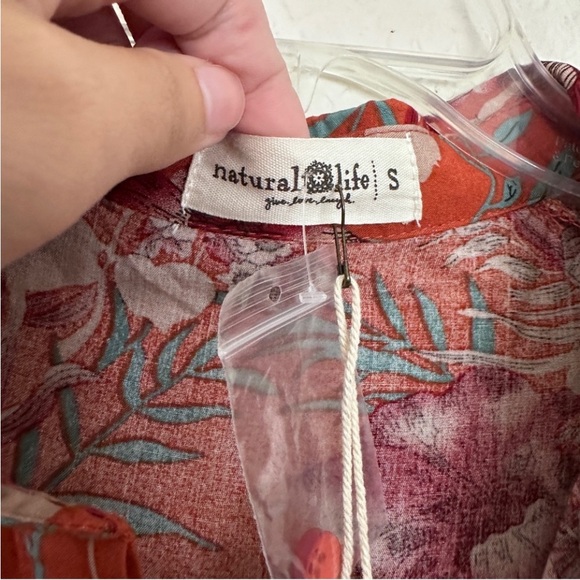 NWT Natural Life Rebecca Midi Dress Orange Floral Small - Picture 4 of 7